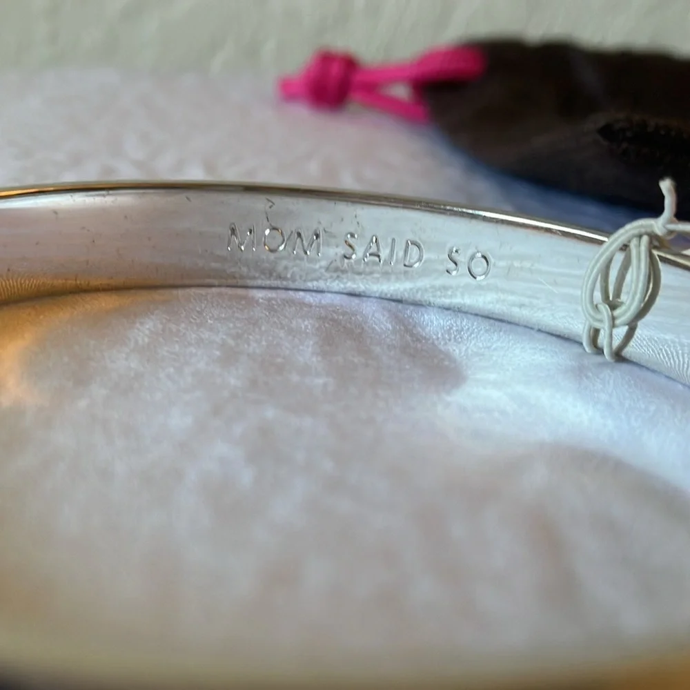 Kate Spade: Silver Tone Bracelet- “Mom Said So”- - Picture 4 of 12